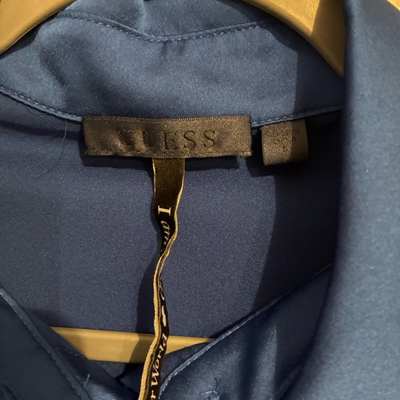 Guess Blue Satin Blouse - Picture 3 of 9